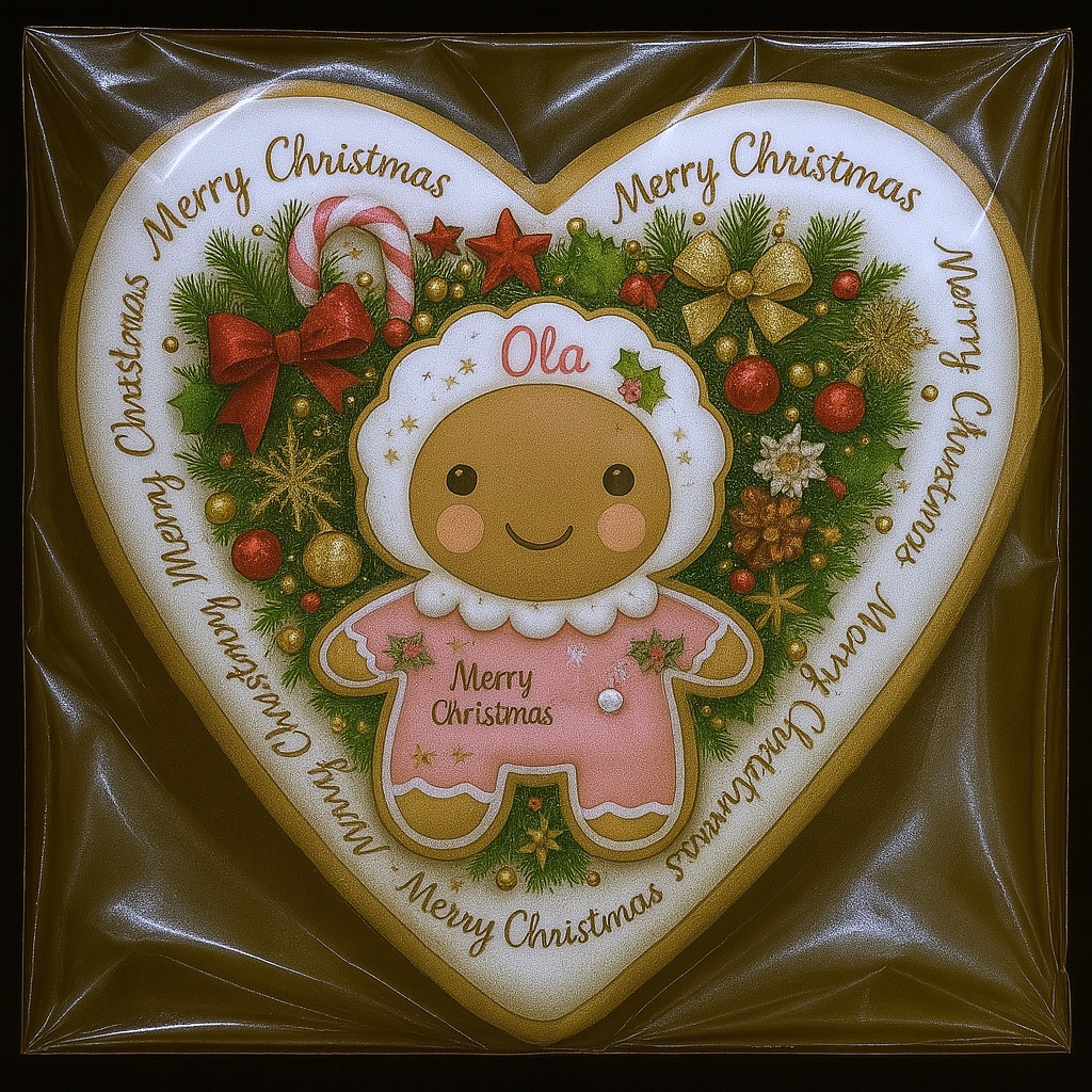 CIASTKO LUKROWANE MAMIK FAMILY OLA SERCE ROZ.L RĘCZNIE ROBIONE